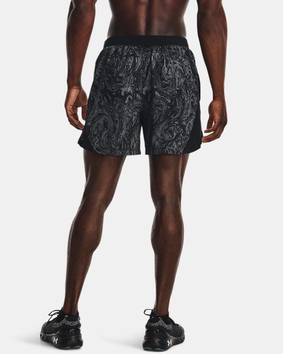 Men's UA Launch SW 5'' Printed Shorts, Black, pdpMainDesktop image number 1